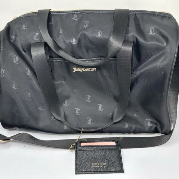 JUICY COUTURE BLACK DUFFEL BAG - Picture 1 of 9